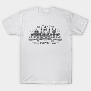 Budapest line art T-Shirt